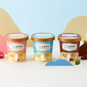 상하목장 아이스크림 파인트 우유, 초코, 딸기