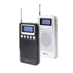 슬림한 휴대용 AM FM 라디오 시간 알람 주파수 탐색 저장