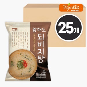 고향식품 옛맛 되비지탕 600g (25개) 냉동 대용량 업소용 식당용 콩비지찌개 즉석국