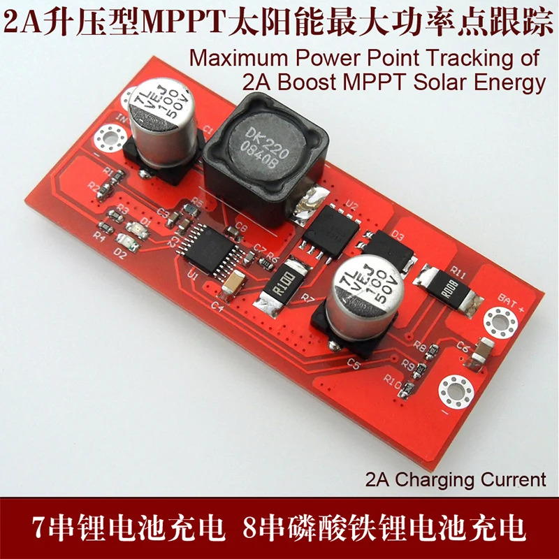 6 7 리튬 배터리 8 <b>철</b> 인산염 18V <b>부스트</b> 타입 MPPT 태양광열 충전기 컨트롤러 CN3306
