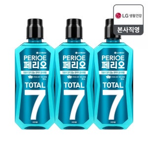 페리오 입냄새 구취 제거제 구강 청결제 토탈7 스트롱 가글 760ml 3개