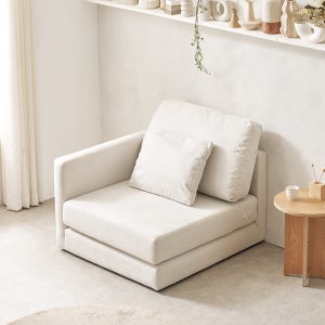 푹쉼 무빙 아쿠아텍스 기능성 패브릭 접이식 소파베드 1인용 소파