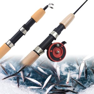 구멍치기 낚시대 빙어 볼락 초보 낚시대 휴대용 미니 릴 세트
