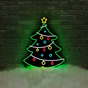 주문제작 LED 네온사인 - 크리스마스 트리