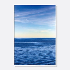 미드센츄리 감성 포스터 인테리어 액자 바다 그림 푸른 바다 지평선 하늘 4x6