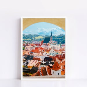 No.494(S) VistaVignette 아치 파노라마 중세 옥상 세룰리안 예배당 건축 풍경 유럽마을 홈갤러리 특별한선물 벽장식 꾸미기 매장 사진 그림 포스터 액자