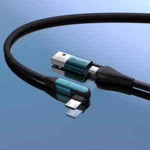 180도 회전식 USB3.0+C타입( 2IN1) TO 마이크로 5핀 고속충전 데이터케이블