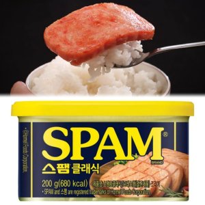 CJ 스팸 클래식 200g X 16개 도매 대용량 통조림 햄 업소용 덮밥 16캔 한박스