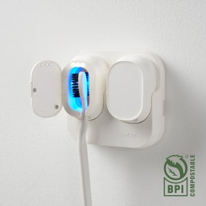 브러쉬업 칫솔살균기 헤드형 충전식 UV-C 자외선 광파 건조기 소독기 퓨어 화이트