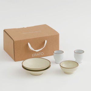 에라토 시에 국산 도자기 소주잔 2인 5p 상차림 선물세트