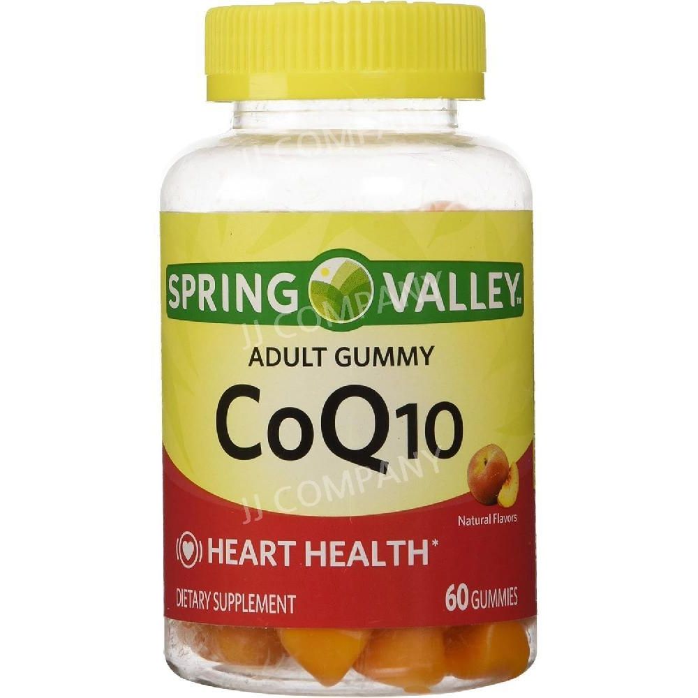 Spring Valley 코큐텐 Co Q-10 심장 건강건강 콜레스테롤 <b>개선</b> 혈압 케어 보충제- 구미 60개입