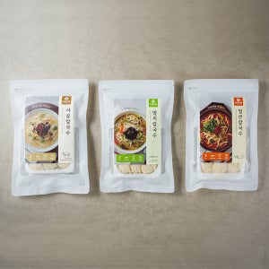 마포생면 사골+멸치+얼큰 6인분 3가지맛 칼국수 밀키트 (김가루 동결대파 청양고추 마늘)