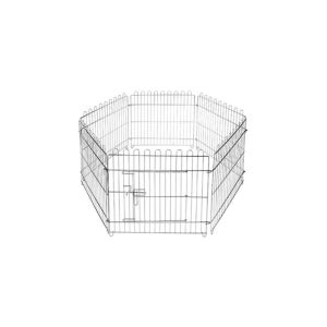 4B 크롬 육각울타리 펜스 강아지 고양이 중형 M 반려동물 실내 하우스