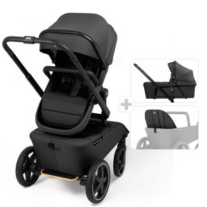 지플2 웨건유모차 웨건 블랙 디럭스 유모차(캐리콧 및 웨건시트 포함)