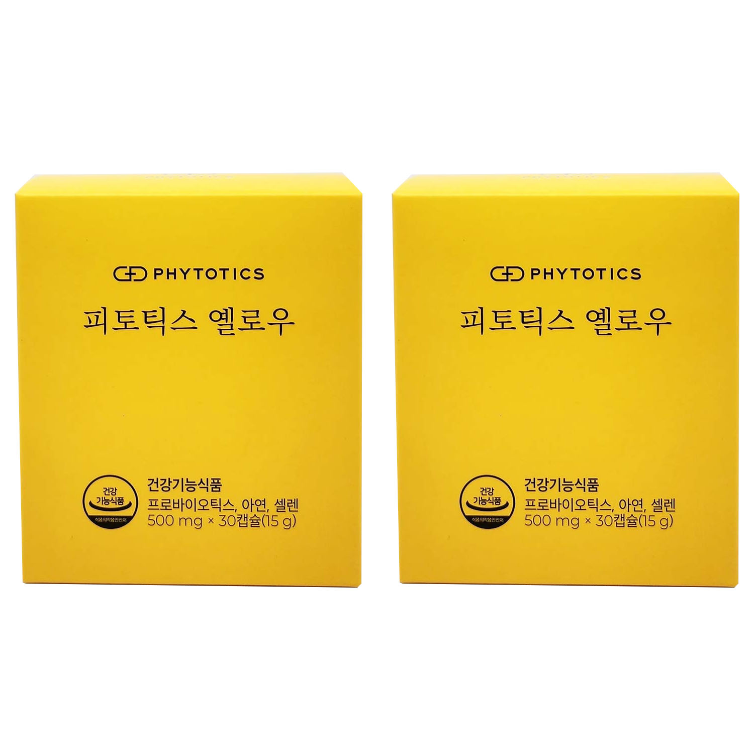 [1+1] <b>피토틱스</b> 옐로우 500mg x 30정 2박스 질유산균