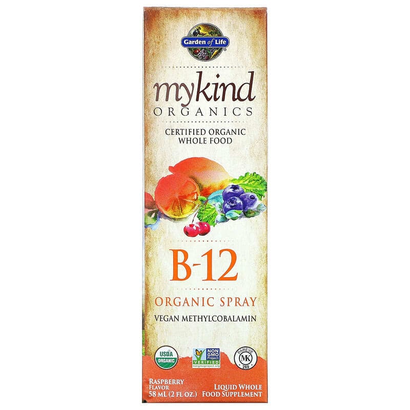 <b>가든오브라이프 비타민B12</b> 유기농 스프레이 라즈베리 58ml2fl oz