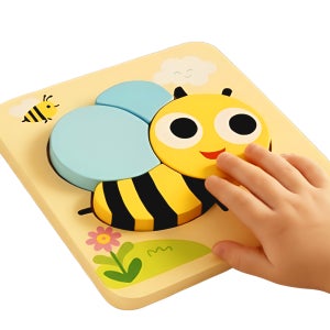 브레인버니 유아 원목퍼즐 아기 장난감 블록 교구 꿀벌