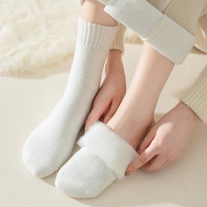 여자 털안감 양말 중목 보온 발열 겨울 따뜻한 수족냉증 캐주얼 기모 수면 방한삭스