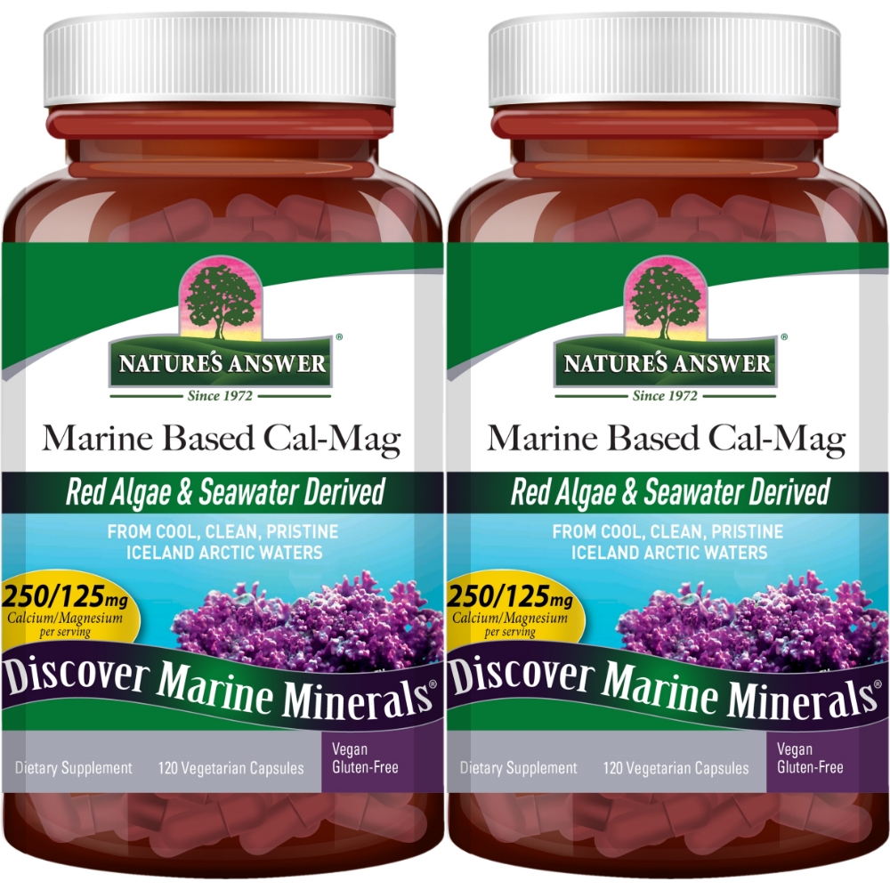 네이처스앤서 해양 <b>마린 베이스드 칼슘</b> <b>마그네슘</b> 120정 2팩