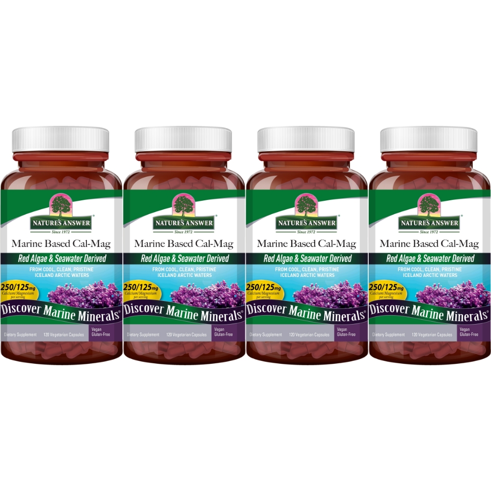 네이처스앤서 해양 <b>마린 베이스드 칼슘</b> <b>마그네슘</b> 120정 4팩