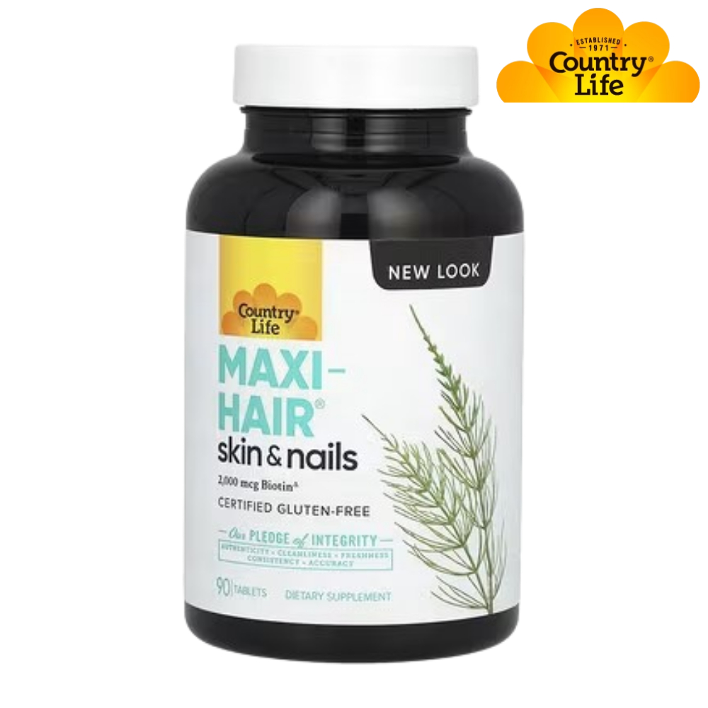 <b>컨트리라이프</b> 맥시 헤어 비오틴 2000 mg 90정 바이오틴 <b>판토텐산</b> 아연 고약사