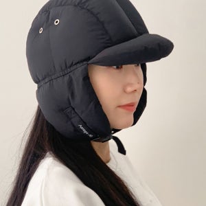 퐁실 귀여운 패딩 귀달이 모자 방한 귀도리 커플 트루퍼햇 4color