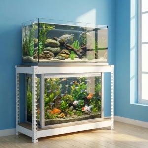 축양장 어항선반 낮은 어항 다이 철제 수족관 수조 거치대 스피드랙 2단 300300600