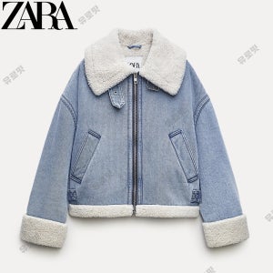 ZARA 자라 에코 시어링 크롭 바이커 무스탕 점퍼