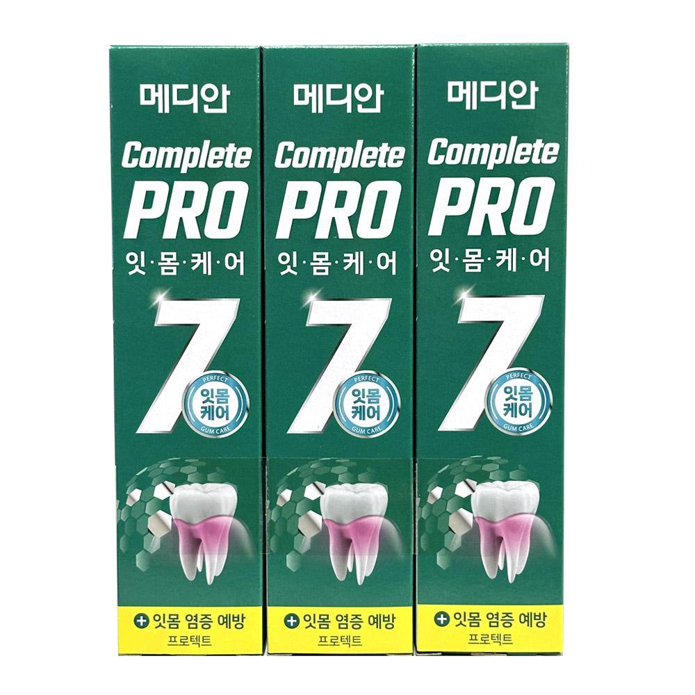메디안 <b>컴플리트</b> 프로 7 프로텍트 치약 120g x 3입