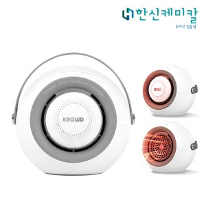 크라우드 미니 팬히터 사무실 탁상 캠핑용 발난로 전기 온풍기 KR-H04