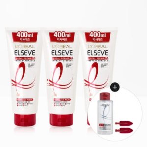 로레알파리 토탈리페어5 헤어팩 400ml 3개 + 본드리페어 샴푸 100ml + 버건디 헤어핀 증정
