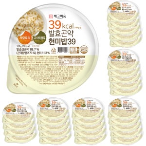 빼고비움 최저 칼로리 100g당 39kcal 발효곤약쌀현미밥39 150g, 30개