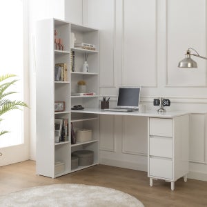 로쏘 퀸토 높은 책장 h형 책상 세트