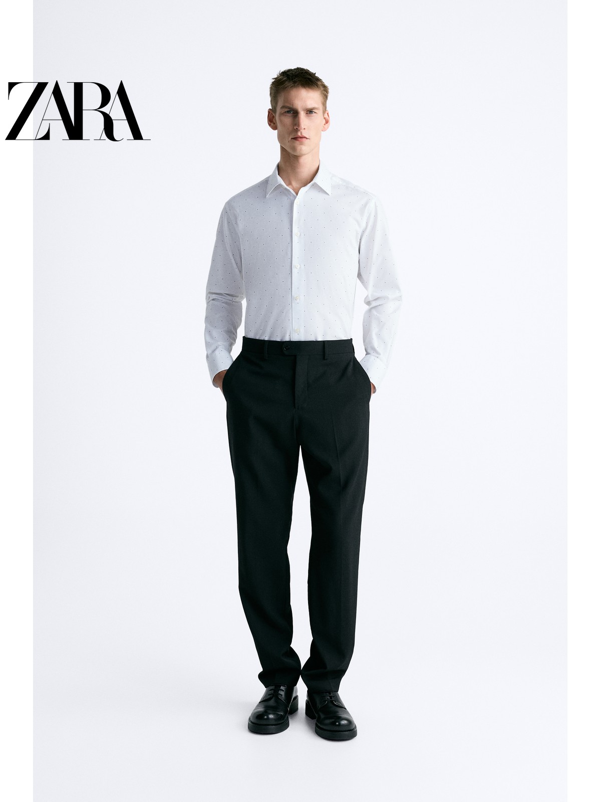 ZARA 자라 남자 <b>이지아이언</b> 질감 드레스셔츠 3090400 020