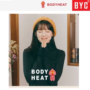 보디히트 터틀넥 여성긴팔티 목티 발열내의 내복상의