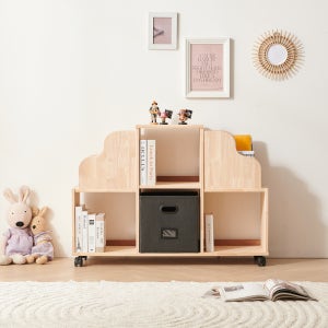 로쏘 보떼 고무나무 원목 2단 8칸 책꽂이 수납장