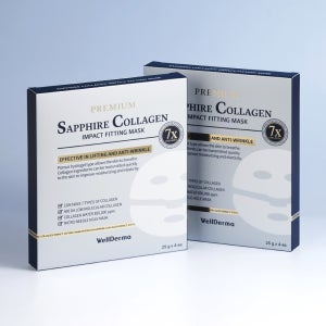 웰더마 사파이어 콜라겐 피팅 마스크 팩 4매, 2개 (+토너패드 2매입 증정)