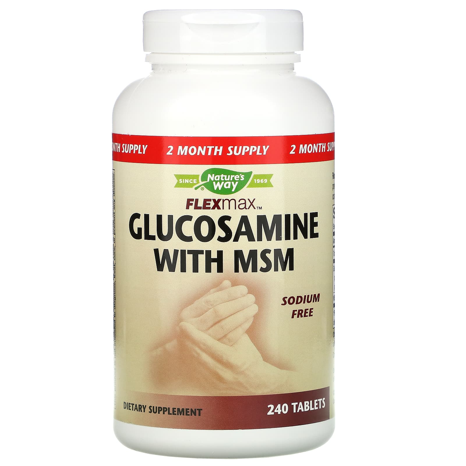 <b>네이처스웨이</b> Flexmax MSM 함유 글루코사민 <b>나트륨</b> 무함유 240정