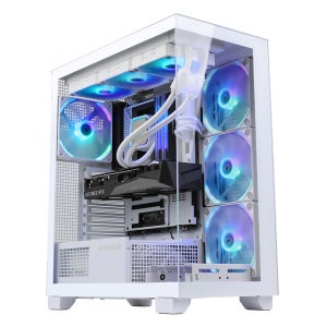 앱코 SUITMASTER U3000 갤러리 ARGB 강화유리 미틀타워 PC케이스 화이트