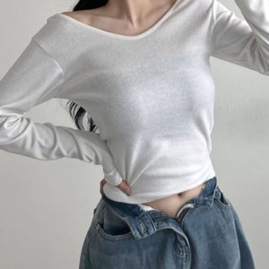 당일배송/기모/제니양브이넥