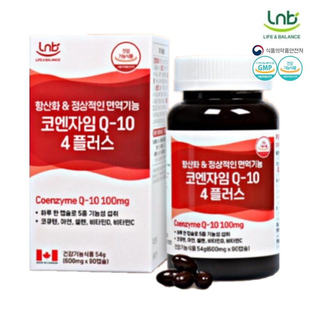 [LnB] 코엔자임큐텐 4플러스 600mg x 90캡슐 3개월분 (복수할인)