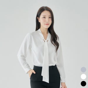 타이블라우스 리본블라우스 [차차]