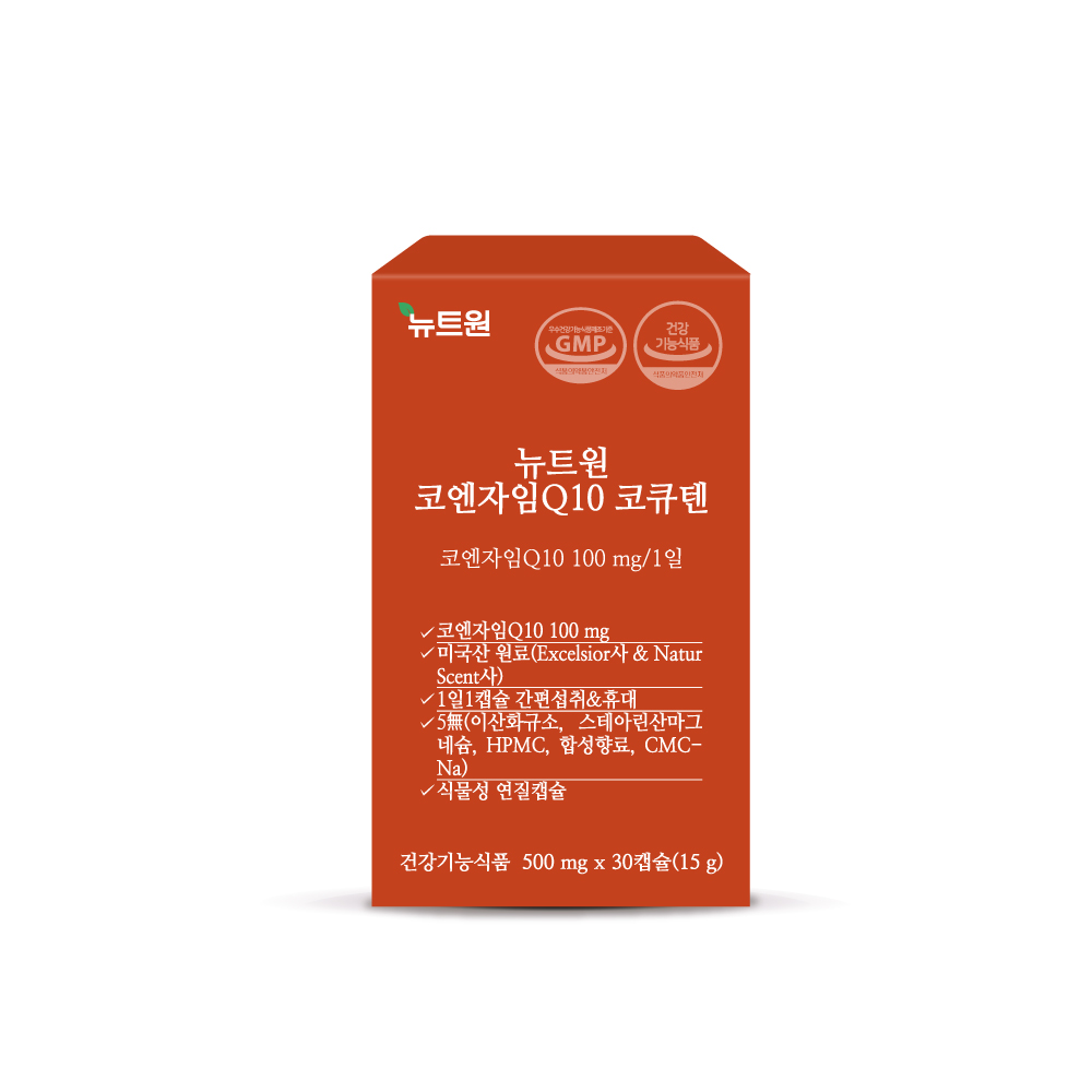 뉴트원 코엔자임Q10 코큐텐 고순도저입자 항산화영양제 유비퀴논 <b>유비퀴놀</b> 30캡슐, 1개
