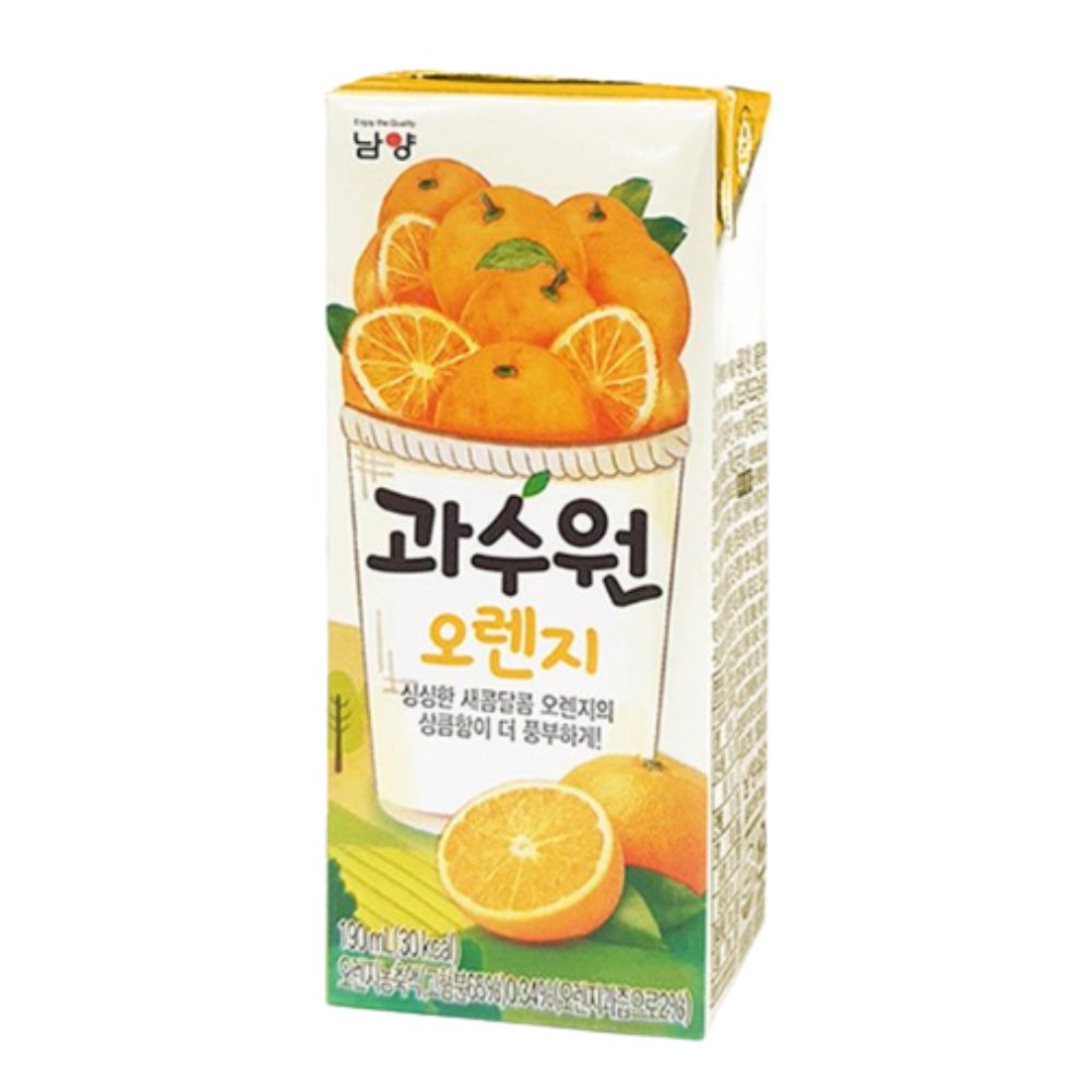 남양 과수원 190ml 24팩 오렌지 주스 탕비실 어린이 간식 음료