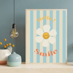 스마일액자 그림 레트로 감성 빈티지포스터 캔버스출력 벽꾸미기 1 A2