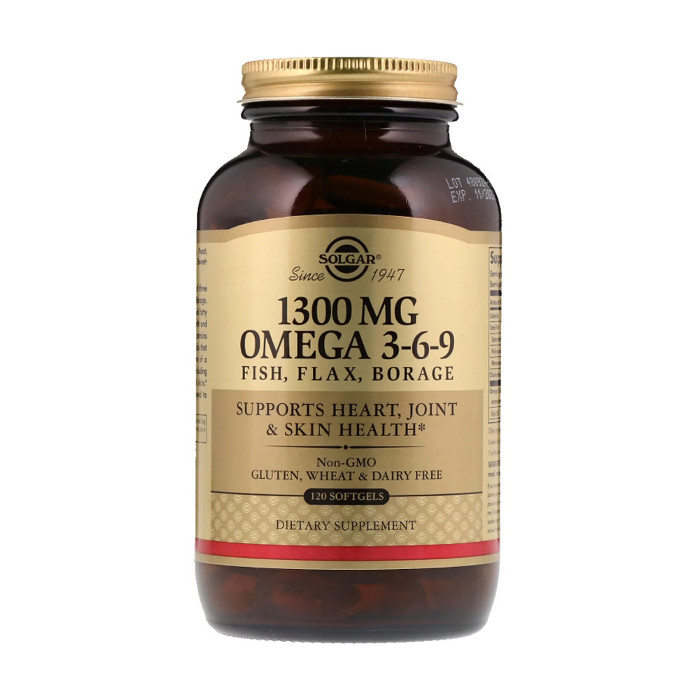 솔가 <b>오메가</b> 3 6 <b>9</b> 1300mg 120정 (소프트젤) Solgar <b>Omega</b> 369