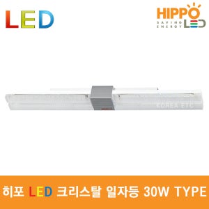 히포 LED 장식 사각 크리스탈 일자등 30W TYPE 트윈 형광등 식당 사무실 방 주방 조명