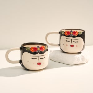 헤븐센스 터키 핸드메이드 프리다 머그컵 1+1 선물하기 좋은 유니크한 집들이 선물 커피 머그컵