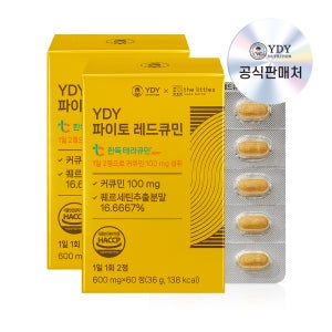 YDY 파이토 레드큐민 커큐민 강황 퀘르세틴 60정, 2개