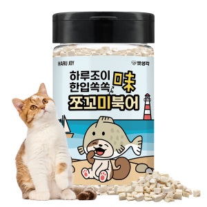 펫생각 한입쏙쏙 쪼꼬미 미니트릿 고양이 북어 동결건조 간식 900알 100% 북어 명태